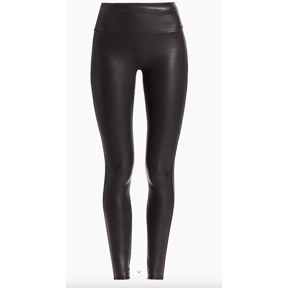 Spanx Black Faux Leather Leggings - Size S - Picture 1 of 9